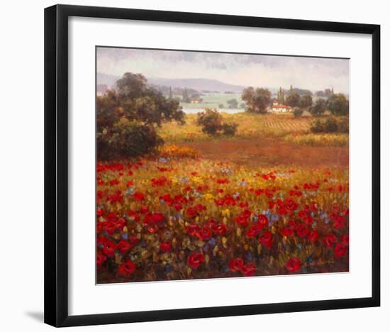 Italian Poppy Vista I-Ahn Seung Koo-Framed Art Print