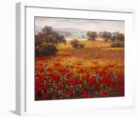 Italian Poppy Vista I-Ahn Seung Koo-Framed Art Print