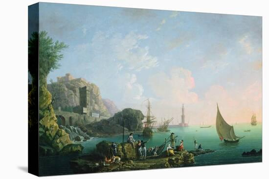 Italian Port Scene (Sunset)-Thomas Patch-Stretched Canvas