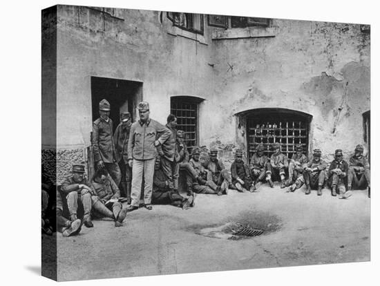 Italian Prisoners in Ljubljana (Laibac) Castle, World War I, 1915-null-Stretched Canvas