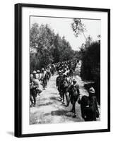 Italian Reinforcements on their Way to Frontline, June 1918-null-Framed Giclee Print