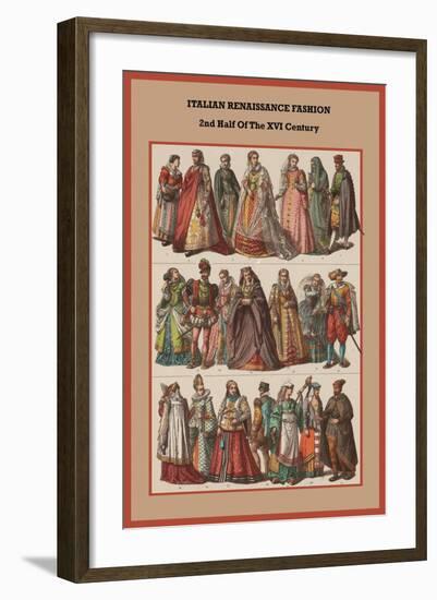 Italian Renaissance Fashion 2nd Half of the XVI Century-Friedrich Hottenroth-Framed Art Print