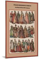 Italian Renaissance Fashion 2nd Half of the XVI Century-Friedrich Hottenroth-Mounted Art Print