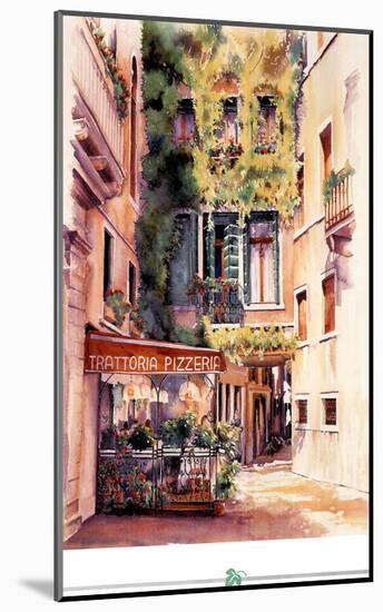 Italian Restaurant Art Print Poster Italy trattoria-null-Mounted Poster