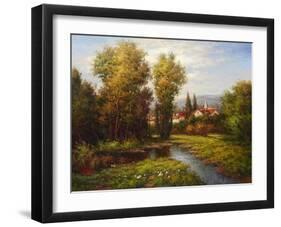 Italian River Bend-Hulsey-Framed Art Print