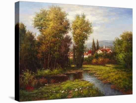 Italian River Bend-Hulsey-Stretched Canvas