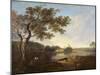 Italian River Scene with Figures-Richard Wilson-Mounted Giclee Print