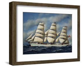 Italian Sailing Ship Maria Teresa, Shipowner Pietro Milesi, 1901-Antonio Jacobsen-Framed Giclee Print