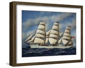 Italian Sailing Ship Maria Teresa, Shipowner Pietro Milesi, 1901-Antonio Jacobsen-Framed Giclee Print