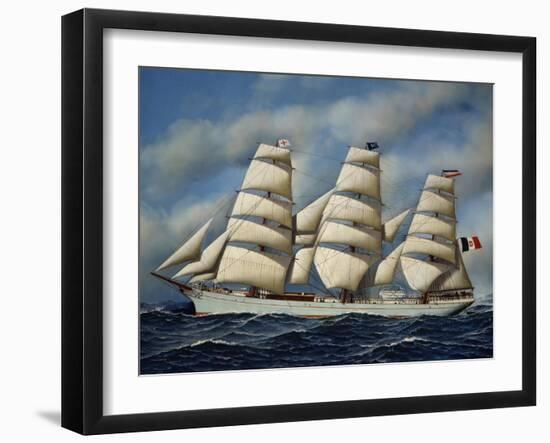 Italian Sailing Ship Maria Teresa, Shipowner Pietro Milesi, 1901-Antonio Jacobsen-Framed Giclee Print