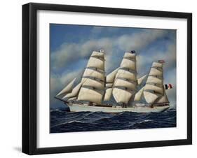 Italian Sailing Ship Maria Teresa, Shipowner Pietro Milesi, 1901-Antonio Jacobsen-Framed Giclee Print