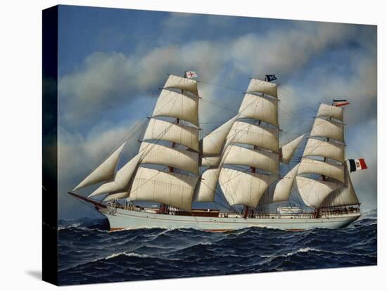 Italian Sailing Ship Maria Teresa, Shipowner Pietro Milesi, 1901-Antonio Jacobsen-Stretched Canvas