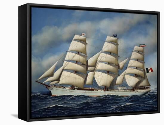 Italian Sailing Ship Maria Teresa, Shipowner Pietro Milesi, 1901-Antonio Jacobsen-Framed Stretched Canvas