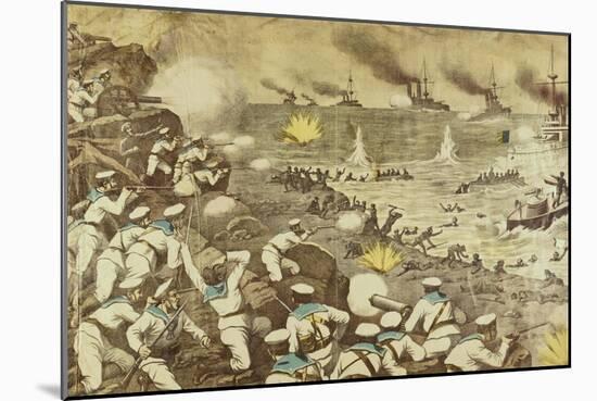 Italian Sailors Fight Back Austrians at Pelagosa Island, 1918, World War I, Croatia-null-Mounted Giclee Print