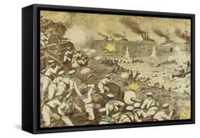 Italian Sailors Fight Back Austrians at Pelagosa Island, 1918, World War I, Croatia-null-Framed Stretched Canvas