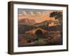 Italian Scene with Bridge, 1840-1860-Thomas Chambers-Framed Giclee Print