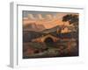 Italian Scene with Bridge, 1840-1860-Thomas Chambers-Framed Giclee Print