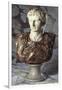 Italian Sculpted Statuary and Breccia Marble Bust of Caesar Augustus, 19th Century-null-Framed Giclee Print