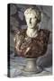 Italian Sculpted Statuary and Breccia Marble Bust of Caesar Augustus, 19th Century-null-Stretched Canvas