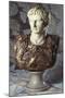 Italian Sculpted Statuary and Breccia Marble Bust of Caesar Augustus, 19th Century-null-Mounted Giclee Print