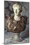 Italian Sculpted Statuary and Breccia Marble Bust of Caesar Augustus, 19th Century-null-Mounted Premium Giclee Print