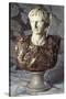 Italian Sculpted Statuary and Breccia Marble Bust of Caesar Augustus, 19th Century-null-Stretched Canvas