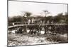 Italian Soldiers on a Bridge over the River Mareb in 1897-null-Mounted Giclee Print