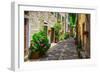 Italian Street in A Small Provincial Town of Tuscan-Alan64-Framed Photographic Print