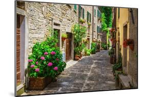 Italian Street in A Small Provincial Town of Tuscan-Alan64-Mounted Photographic Print