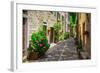 Italian Street in A Small Provincial Town of Tuscan-Alan64-Framed Photographic Print