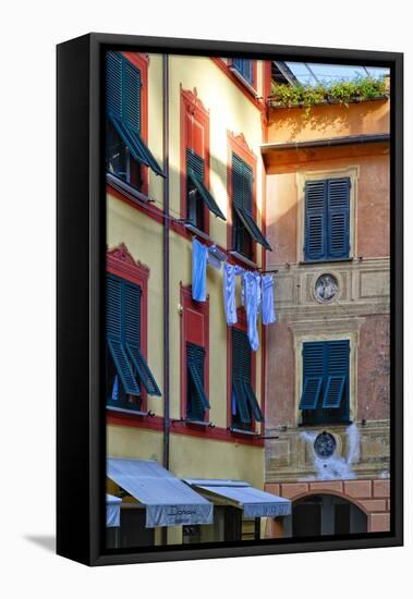 Italian Street Still, Portofino, Liguria, Italy-George Oze-Framed Stretched Canvas