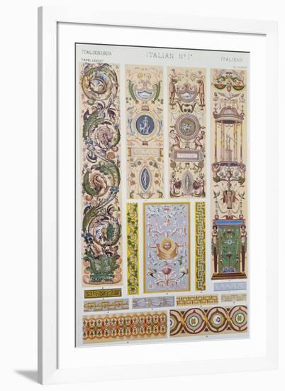 Italian Style Decoration, Plate LXXXVI from Grammar of Ornament-Owen Jones-Framed Giclee Print