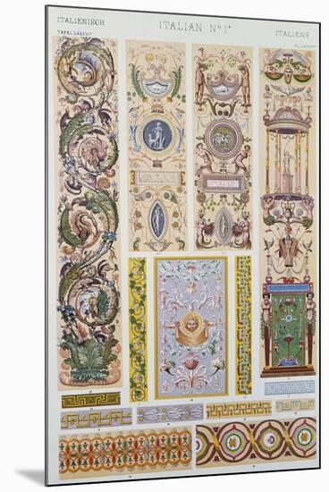 Italian Style Decoration, Plate LXXXVI from Grammar of Ornament-Owen Jones-Mounted Giclee Print