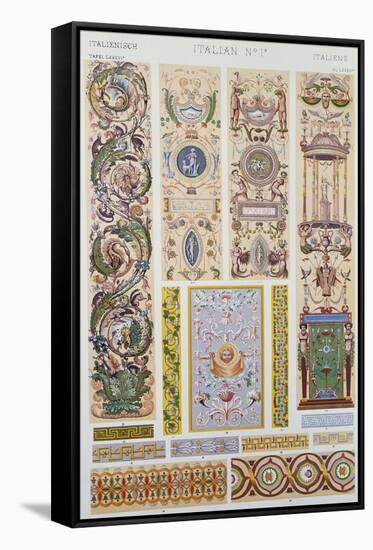 Italian Style Decoration, Plate LXXXVI from Grammar of Ornament-Owen Jones-Framed Stretched Canvas