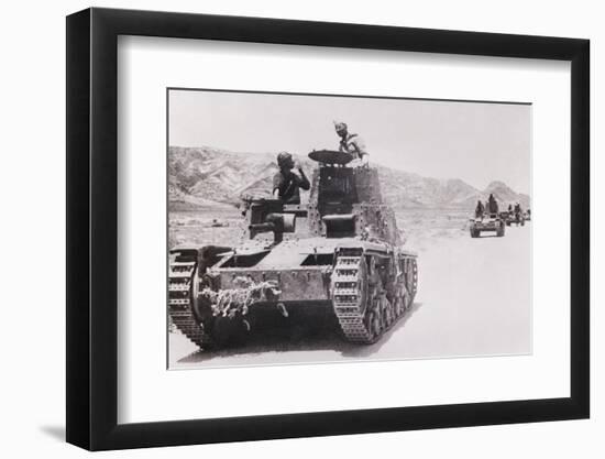 Italian Tanks Traveling over Somaliland Terrain-null-Framed Photographic Print