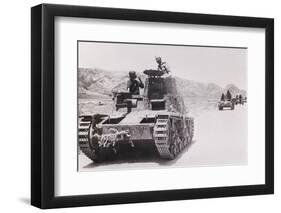 Italian Tanks Traveling over Somaliland Terrain-null-Framed Photographic Print