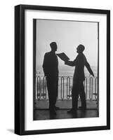 Italian Teacher Singing to His American Student-null-Framed Photographic Print