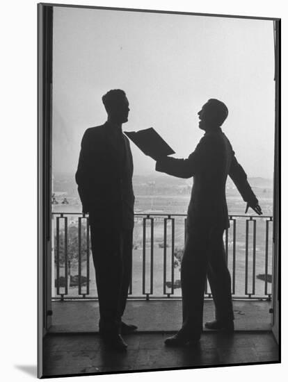 Italian Teacher Singing to His American Student-null-Mounted Photographic Print