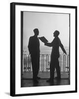 Italian Teacher Singing to His American Student-null-Framed Photographic Print