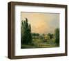 Italian Tempietto in a Park-Hubert Robert-Framed Art Print