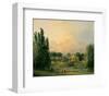 Italian Tempietto in a Park-Hubert Robert-Framed Art Print