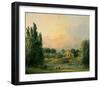 Italian Tempietto in a Park-Hubert Robert-Framed Art Print