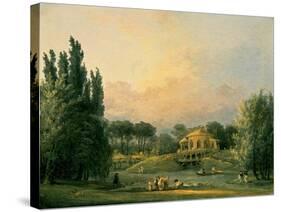 Italian Tempietto in a Park-Hubert Robert-Stretched Canvas