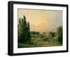 Italian Tempietto in a Park-Hubert Robert-Framed Art Print