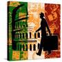 Italian Travel Flyer-Petrafler-Stretched Canvas