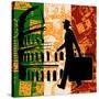 Italian Travel Flyer-Petrafler-Stretched Canvas