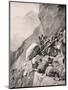 Italian Troops Levering Boulders Down onto Enemy Soldiers in the Dolomities, 1915, from 'The War…-English School-Mounted Giclee Print