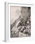 Italian Troops Levering Boulders Down onto Enemy Soldiers in the Dolomities, 1915, from 'The War…-English School-Framed Giclee Print