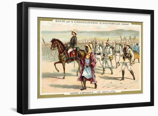 Italian Troops on the March, First Italo-Ethiopian War, 1896-null-Framed Giclee Print