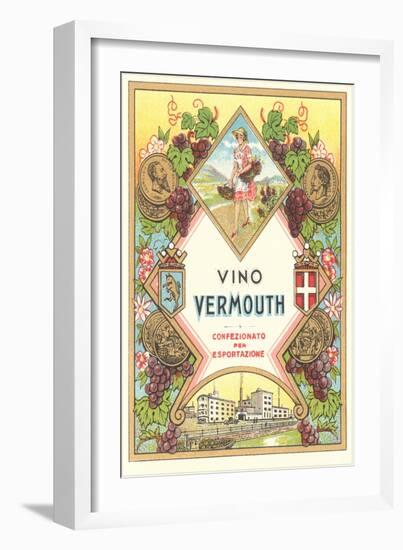 Italian Vermouth Label-null-Framed Art Print